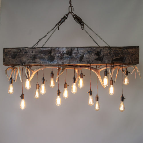 Timberline Falls Antler Chandelier On Timber Rustic Timberline Falls Antler Chandelier On Timber Rustic